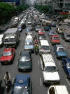 Traffic in big city as far as the eye can see