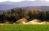 Overhead irrigation of fields of crops