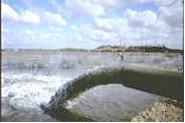 Waste being pumped out to sea from pipe